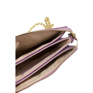 Twinset Purple Faux Leather Women Crossbody Bag