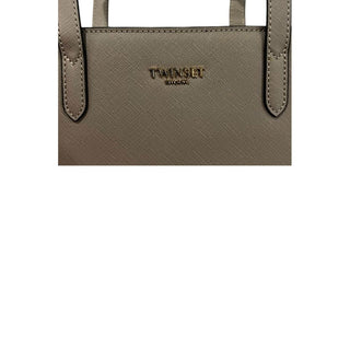 Twinset Grey PU Women Shoulder Bag