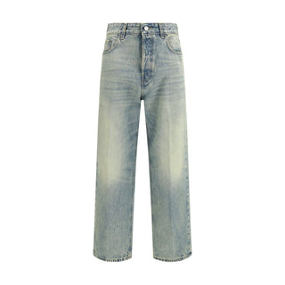 Haikure Blue Cotton Straight-Leg Jeans