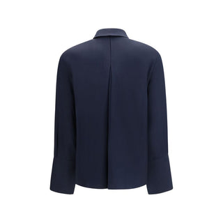 Max Mara Pure Blue Silk Shirt