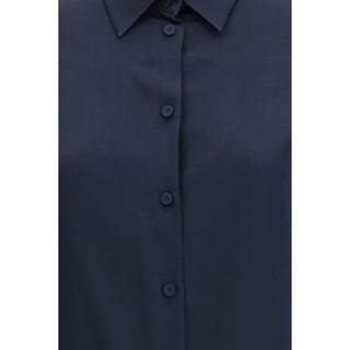 Max Mara Pure Blue Silk Shirt