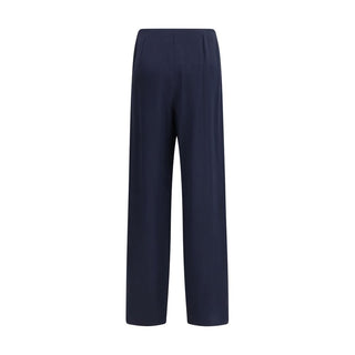 Max Mara Pure Blue Silk Casual Pants