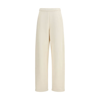 Max Mara Pure Beige Cotton Casual Pants