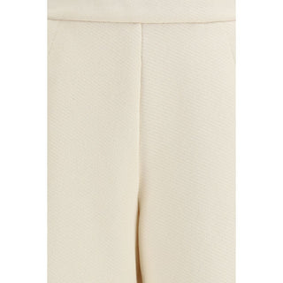 Max Mara Pure Beige Cotton Casual Pants
