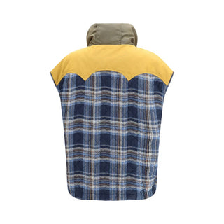MARBELL Blue Polyamide Sleeveless Jacket