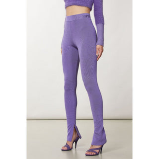 Patrizia Pepe Purple Lyocell Leggings