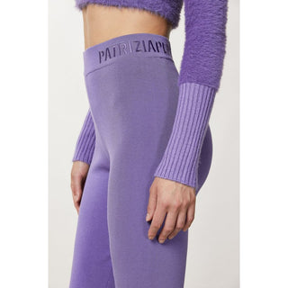 Patrizia Pepe Purple Lyocell Leggings