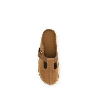 UGG Brown Calf Leather Bos Taurus Mules