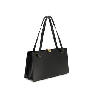 Versace Black Calf Leather Bos Taurus Shoulder Bag