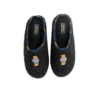 Ralph Lauren Black Cotton Slippers