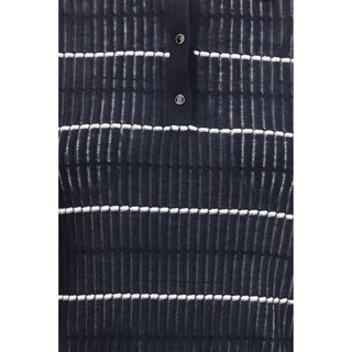 Max Mara Blue Silk Polo Shirt