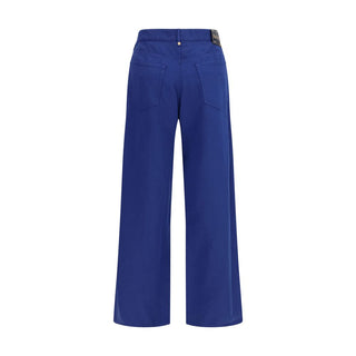'S Max Mara Blue Cotton Casual Pants