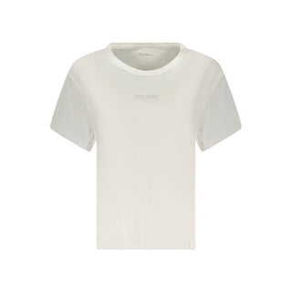 Pepe Jeans White Cotton Women T-Shirt