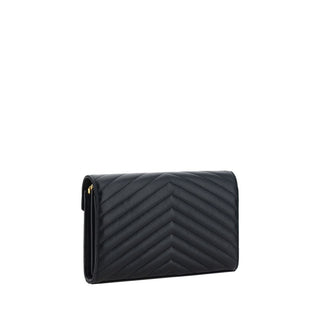Saint Laurent Black Calf Leather Bos Taurus Shoulder Bag