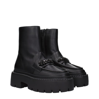 Jimmy Choo Black Leather Ankle Boots