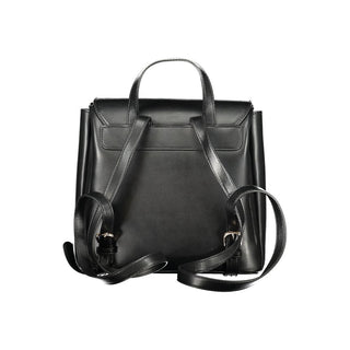 Mario Valentino Black Polyurethane Women's Backpack