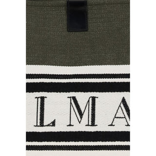 Balmain Black Cotton Shoulder Bag