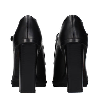 Max Mara Black Leather High Heel Pumps