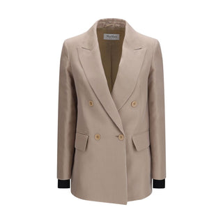 Max Mara Beige Silk Blazer