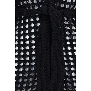Max Mara Pure Black Cotton Cardigan