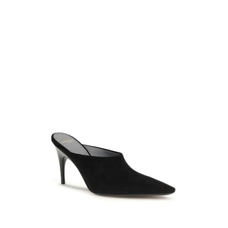 Balenciaga Black Suede Leather Mules