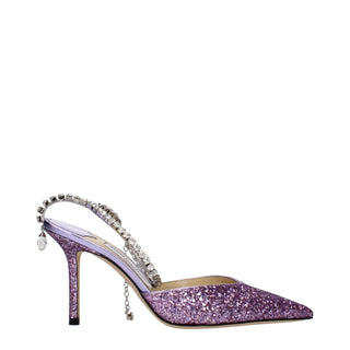 Jimmy Choo Purple Plastic Stiletto Heel Sandals