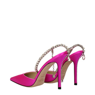 Jimmy Choo Pink Satin Stiletto Heel Sandals