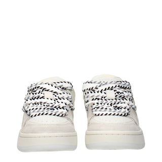 Barrow White Leather Low Top Sneakers