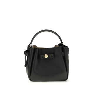 Tory Burch Black Calf Leather Bos Taurus Shoulder Bag
