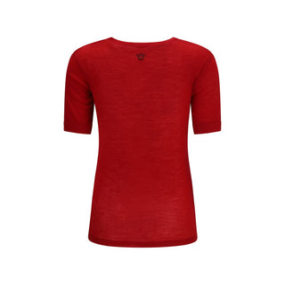 Versace Red Wool Oves Aries T-Shirt