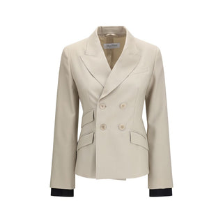 Max Mara Beige Wool Oves Aries Blazer