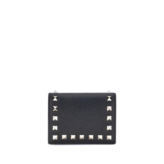 Valentino Garavani Black Calf Leather Bos Taurus Wallet