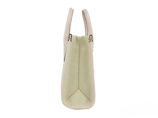 Michael Kors Mirella Small Powder Blush Canvas Shopper Crossbody Handbag Purse