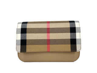 Burberry Small Leather Madison Crossbody Check Bag