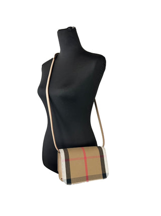 Burberry Small Leather Madison Crossbody Check Bag