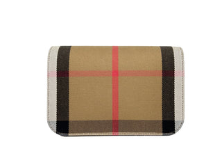 Burberry Small Leather Madison Crossbody Check Bag