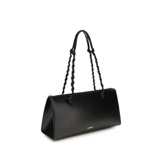 Jil Sander Black Calf Leather Bos Taurus Shoulder Bag