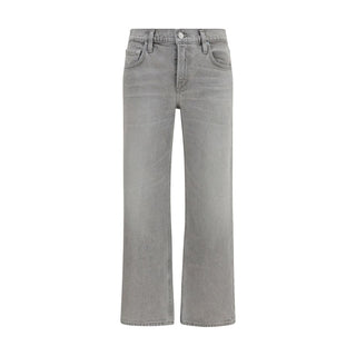 Citizens of Humanity Gray Cotton Straight-Leg Jeans