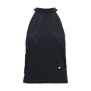 Balmain Black Wool Oves Aries Sleeveles T-Shirt