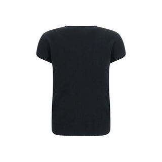 Balmain Black Wool Oves Aries Sleeveles Sweater