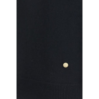 Balmain Black Wool Oves Aries Sleeveles Sweater