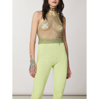 Patrizia Pepe Yellow Polyester Tank Tops