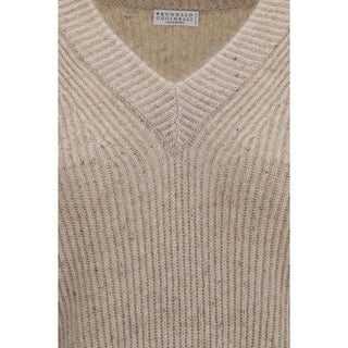 Brunello Cucinelli Beige Cashmere Sweatshirt