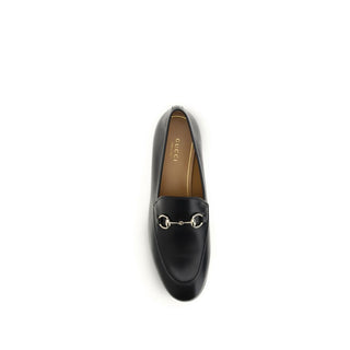Gucci Black Calf Leather Bos Taurus Slip-On Loafers