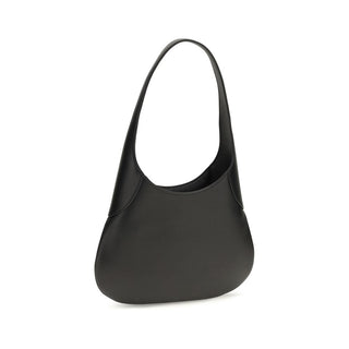 Khaite Black Calf Leather Bos Taurus Shoulder Bag