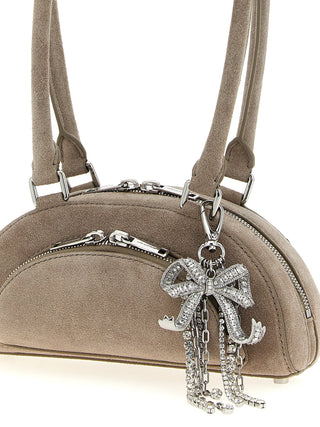 Self-Portrait Gray Lamb Leather Shoulder Bag