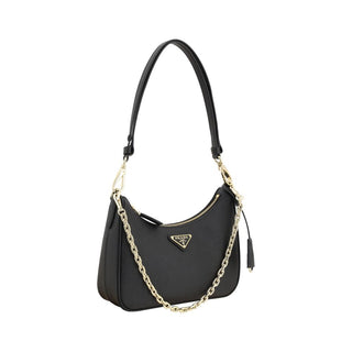 Prada Black Calf Leather Bos Taurus Shoulder Bag