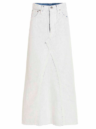 Maison Margiela White Cotton Mini Skirt