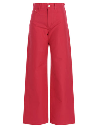 Wandler Fuchsia Cotton Flared Pants