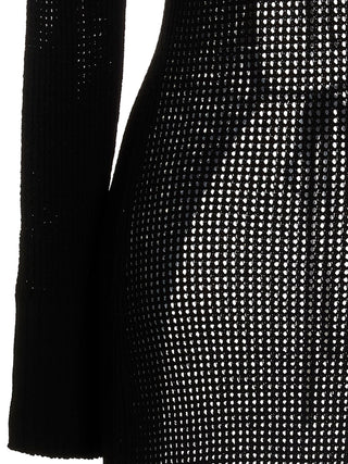 ANDREĀDAMO Black Viscose Cardigan